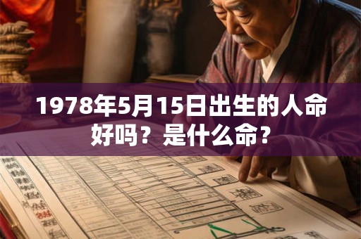 1978年5月15日出生的人命好吗？是什么命？