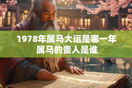 1978年属马大运是哪一年 属马的贵人是谁