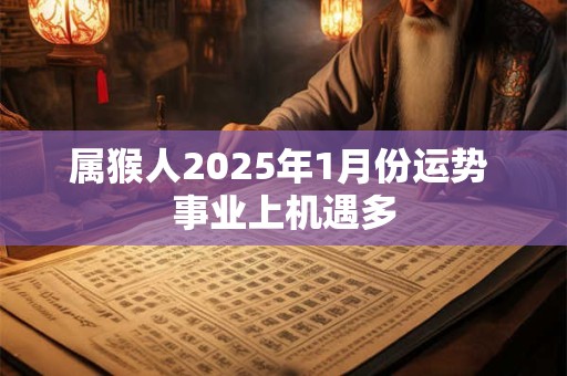 属猴人2025年1月份运势 事业上机遇多