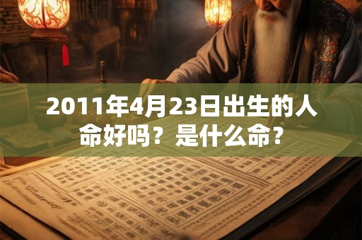 2011年4月23日出生的人命好吗？是什么命？