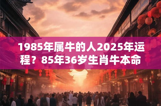 1985年属牛的人2025年运程？85年36岁生肖牛本命年运势