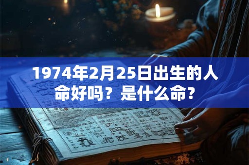 1974年2月25日出生的人命好吗？是什么命？