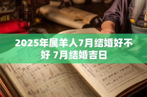 2025年属羊人7月结婚好不好 7月结婚吉日