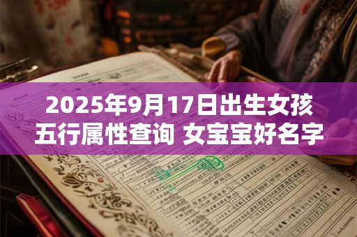 2025年9月17日出生女孩五行属性查询 女宝宝好名字合集