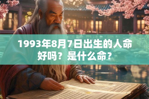 1993年8月7日出生的人命好吗？是什么命？