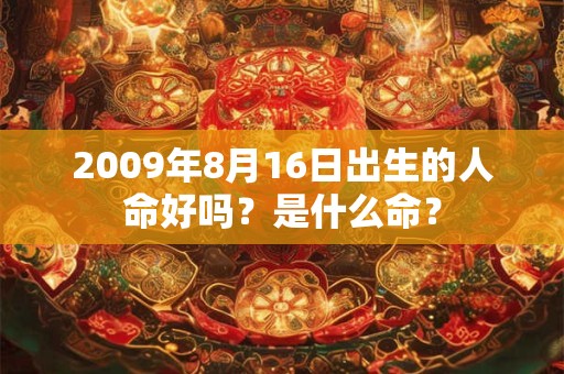 2009年8月16日出生的人命好吗？是什么命？