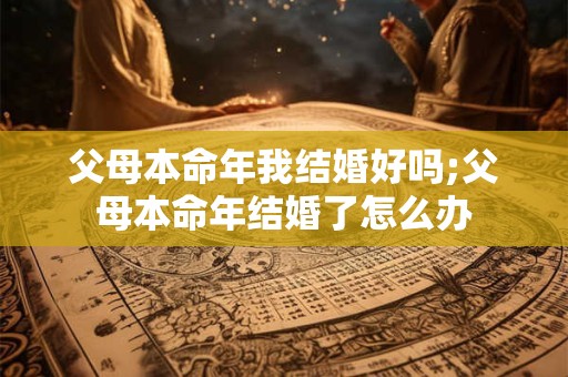 父母本命年我结婚好吗;父母本命年结婚了怎么办