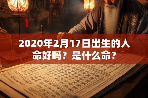 2020年2月17日出生的人命好吗？是什么命？