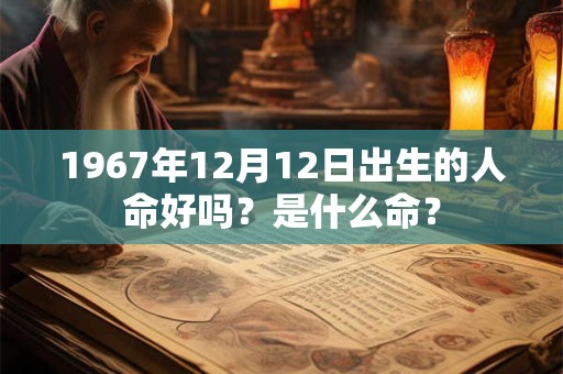 1967年12月12日出生的人命好吗？是什么命？