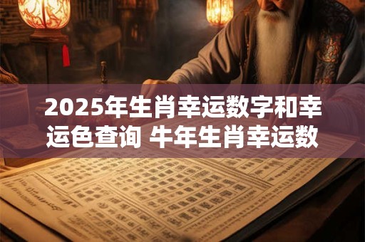 2025年生肖幸运数字和幸运色查询 牛年生肖幸运数字和幸运色表