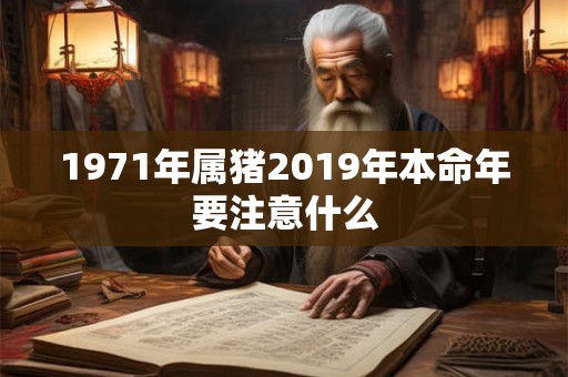1971年属猪2019年本命年要注意什么