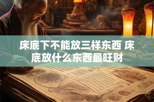 床底下不能放三样东西 床底放什么东西最旺财
