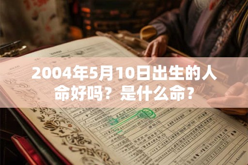 2004年5月10日出生的人命好吗？是什么命？