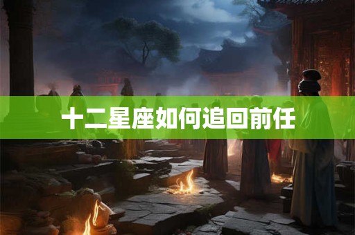 十二星座如何追回前任