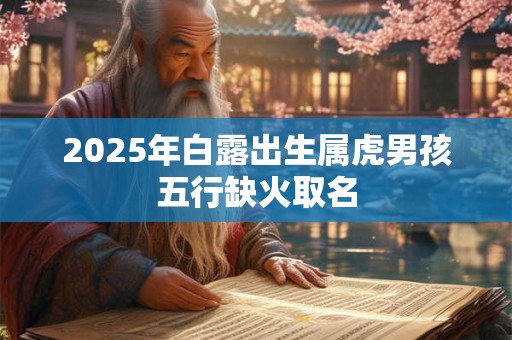 2025年白露出生属虎男孩五行缺火取名