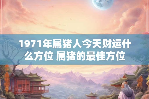 1971年属猪人今天财运什么方位 属猪的最佳方位 1971年属猪人今天财运什么方位 属猪的最佳方位