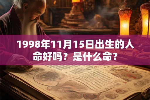 1998年11月15日出生的人命好吗？是什么命？