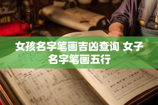 女孩名字笔画吉凶查询 女子名字笔画五行