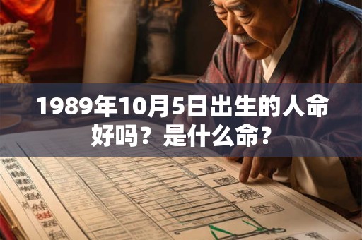 1989年10月5日出生的人命好吗？是什么命？