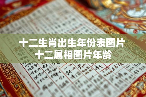 十二生肖出生年份表图片 十二属相图片年龄
