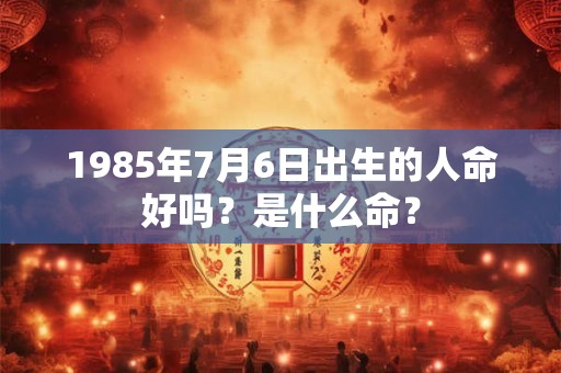 1985年7月6日出生的人命好吗？是什么命？