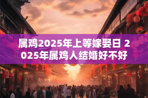 属鸡2025年上等嫁娶日 2025年属鸡人结婚好不好