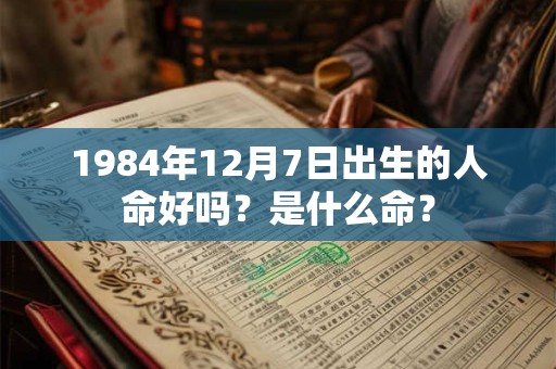 1984年12月7日出生的人命好吗？是什么命？