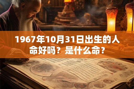 1967年10月31日出生的人命好吗？是什么命？