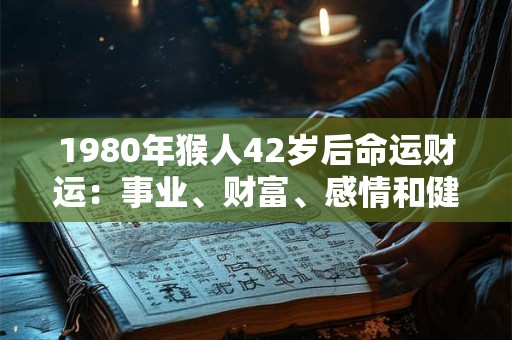 1980年猴人42岁后命运财运：事业、财富、感情和健康