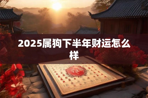 2025属狗下半年财运怎么样