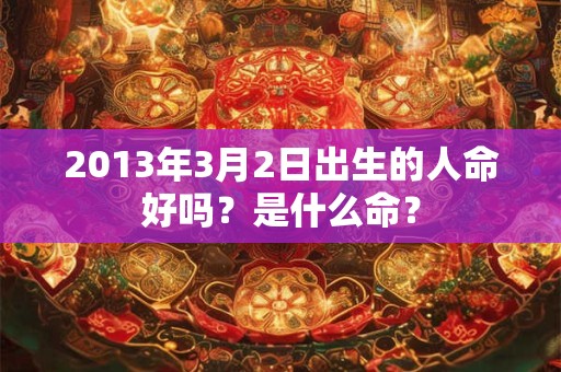 2013年3月2日出生的人命好吗？是什么命？