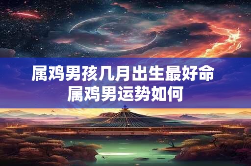 属鸡男孩几月出生最好命 属鸡男运势如何