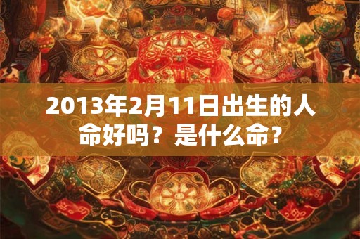 2013年2月11日出生的人命好吗？是什么命？