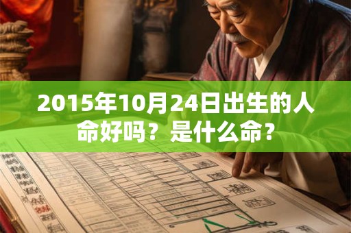 2015年10月24日出生的人命好吗？是什么命？