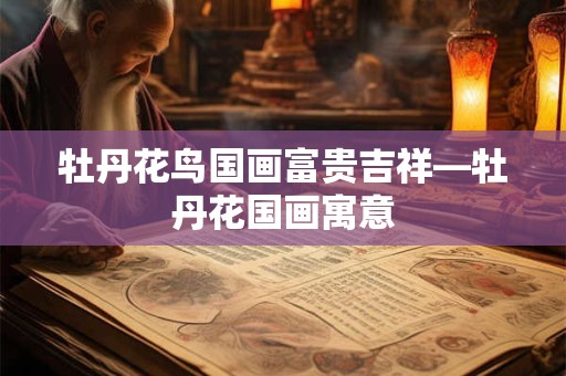 牡丹花鸟国画富贵吉祥—牡丹花国画寓意