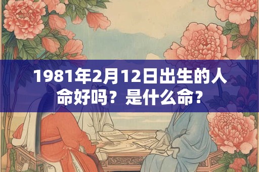1981年2月12日出生的人命好吗？是什么命？