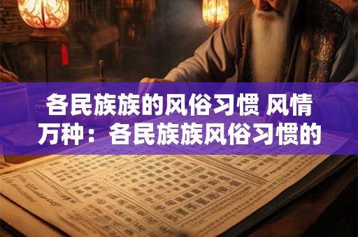 各民族族的风俗习惯 风情万种:各民族族风俗习惯的大观园 各民族族的风俗习惯 风情万种:各民族族风俗习惯的大观园