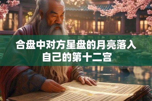 合盘中对方星盘的月亮落入自己的第十二宫