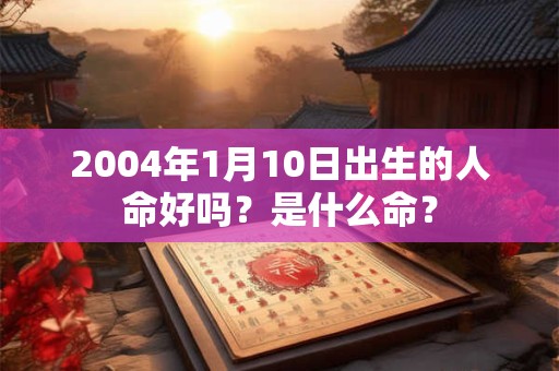 2004年1月10日出生的人命好吗？是什么命？