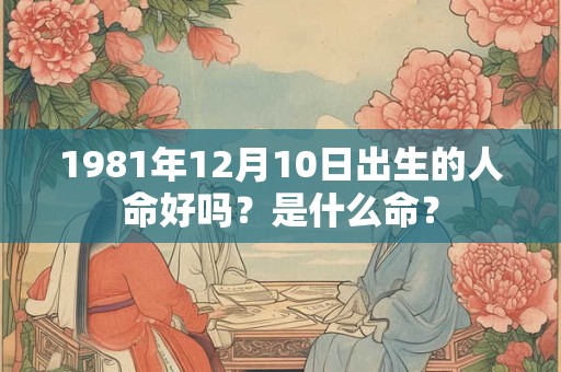 1981年12月10日出生的人命好吗？是什么命？