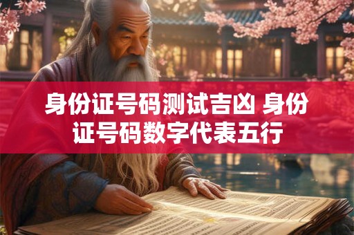 身份证号码测试吉凶 身份证号码数字代表五行