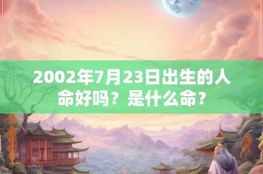 2002年7月23日出生的人命好吗？是什么命？