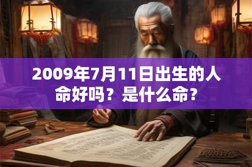 2009年7月11日出生的人命好吗？是什么命？