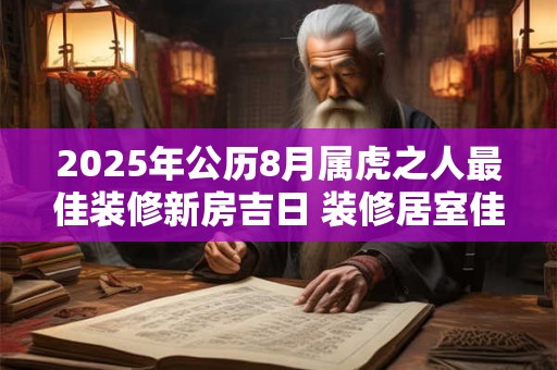 2025年公历8月属虎之人最佳装修新房吉日 装修居室佳期