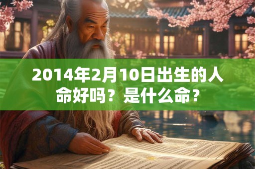 2014年2月10日出生的人命好吗？是什么命？
