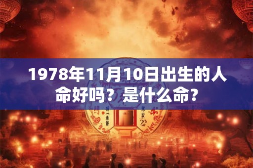 1978年11月10日出生的人命好吗？是什么命？