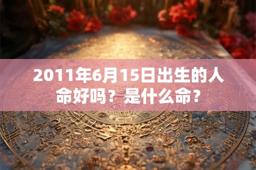 2011年6月15日出生的人命好吗？是什么命？