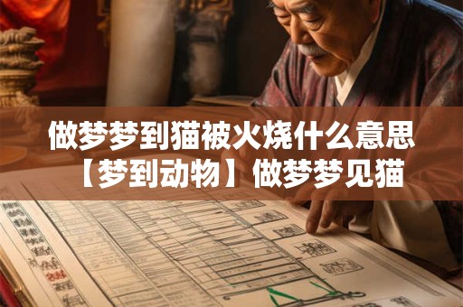 做梦梦到猫被火烧什么意思 【梦到动物】做梦梦见猫被火烧的暗示