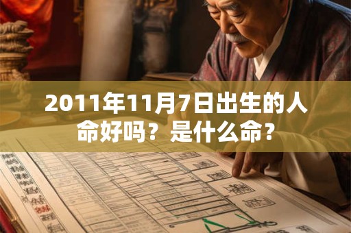 2011年11月7日出生的人命好吗？是什么命？