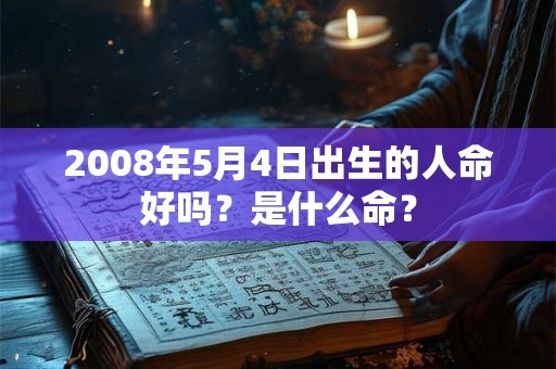 2008年5月4日出生的人命好吗？是什么命？